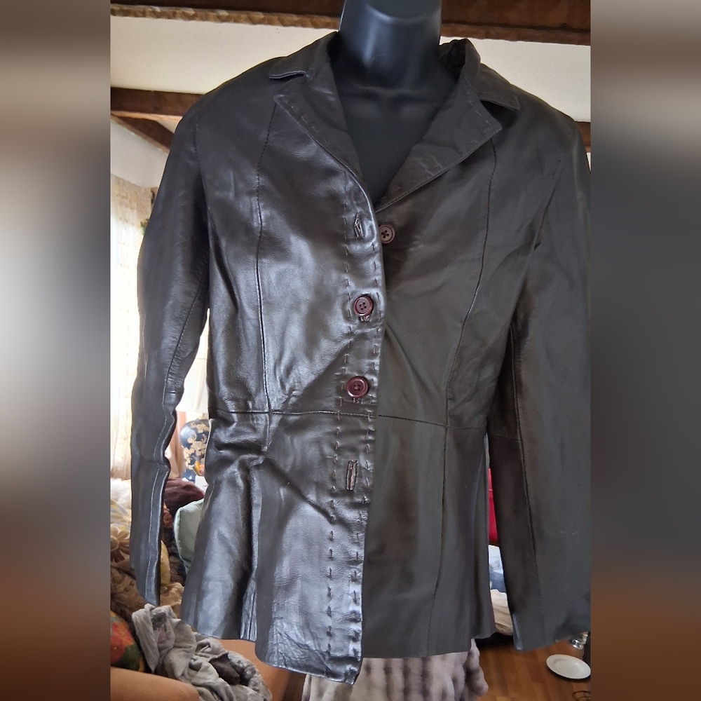 Women's Dark CHOCOLATE Genuine Leather Jacket